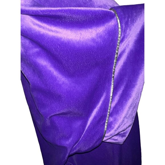 Vintage CocoBay Velvet Metallic VNeck Lounging Casual Dress Sz One Size Plus Pur - Picture 12 of 12